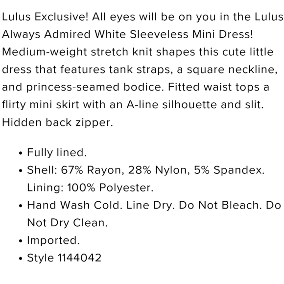 Lulus "Always Admired" White Sleeveless Mini A-line Dress | Size S - Picture 13 of 14